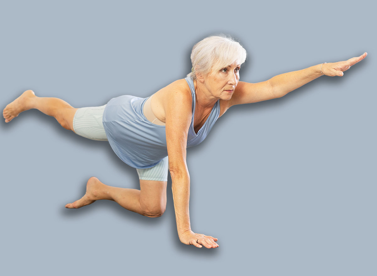 Mini,Group,Of,Elderly,Female,People,Is,Engaged,In,Pilates