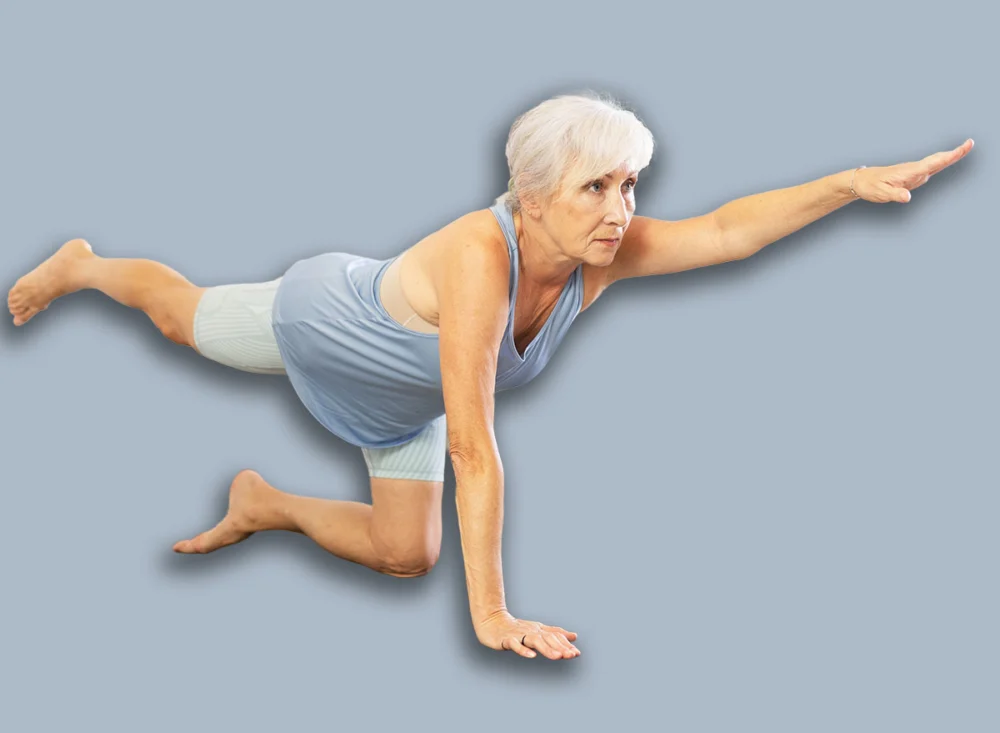Mini,Group,Of,Elderly,Female,People,Is,Engaged,In,Pilates
