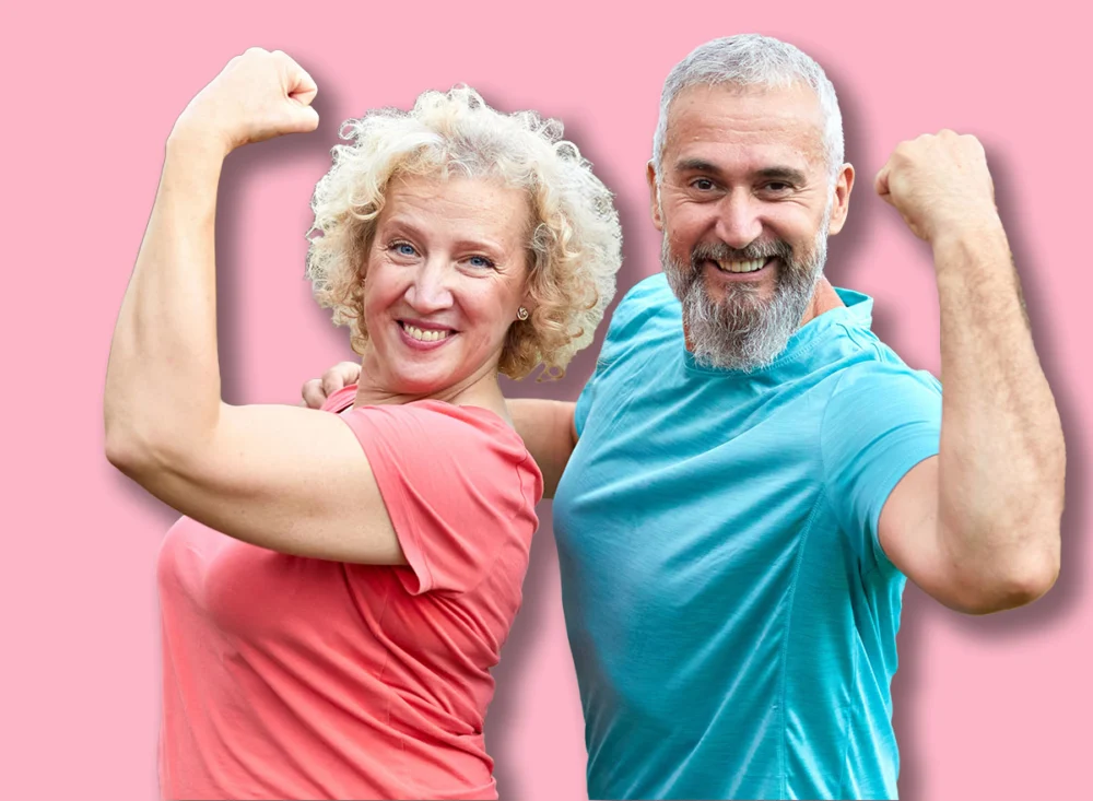 Portrait,Of,A,Middle,Aged,Woman,And,Man,,A,Couple,