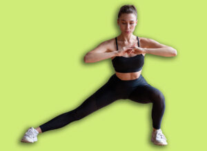 Woman,Stretching,Legs,With,Lunge,Stretch,Exercise.
