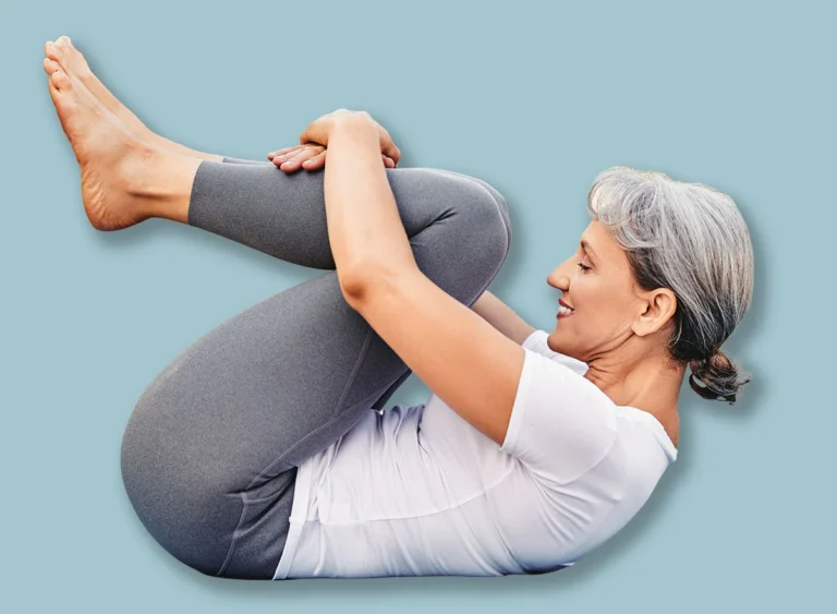 Side,View,Of,Mature,Woman,In,Sports,Wear,Lying,On