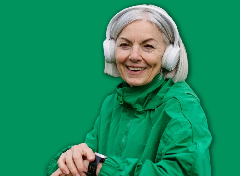 Mature,Woman,Checking,Her,Performance,On,Smartwatche,After,Run.,Exercising