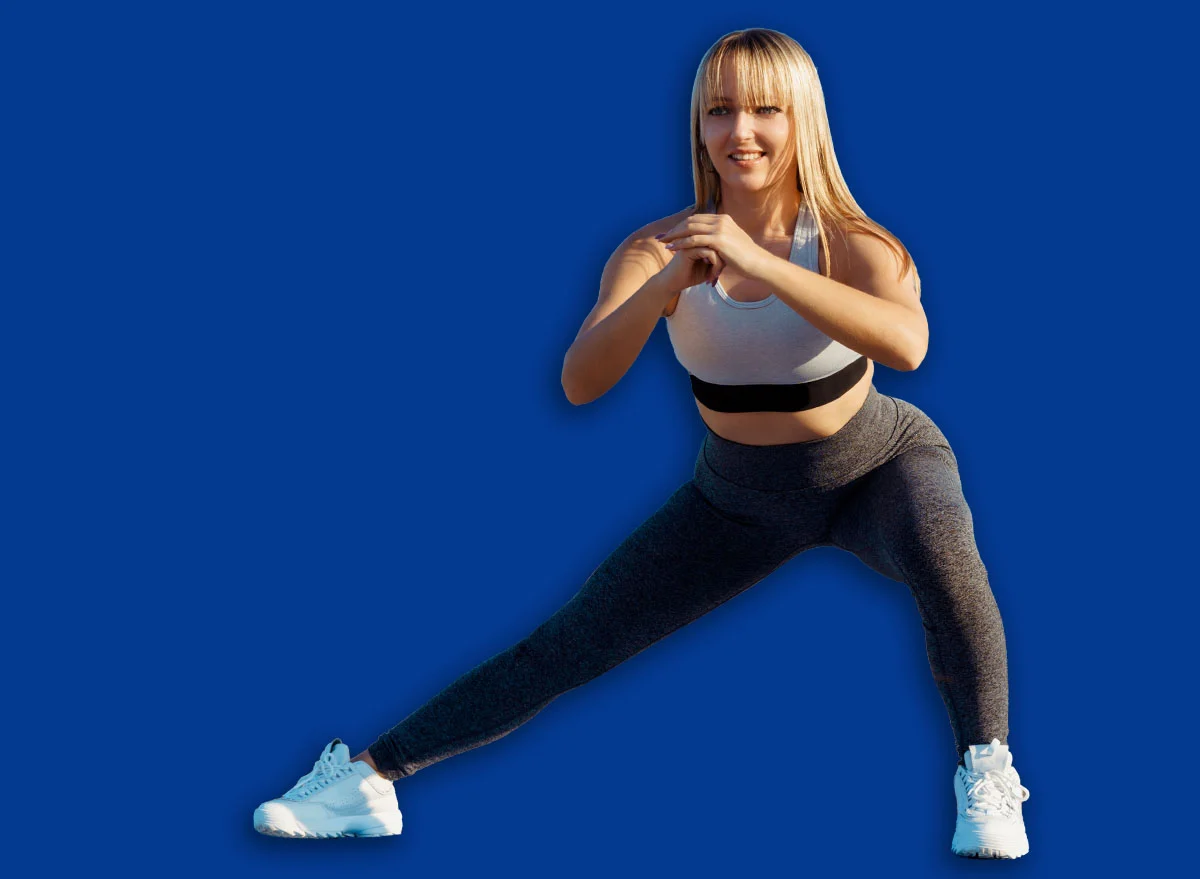 Young,Fitness,Woman,In,Sport,Wear,Doing,Side,Lunges,Exercises