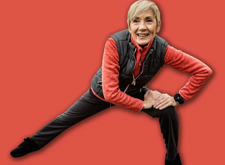 Active,Senior,Woman,Stretches,Her,Muscles,Before,Running,Through,The