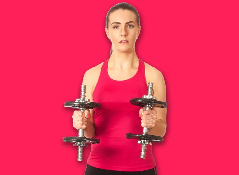 Hammer,Curl,Exercise.,Studio,Shot,Over,White.