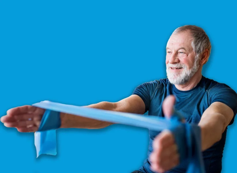A,Senior,Couple,Indoors,At,Home,,Doing,Exercise,On,The